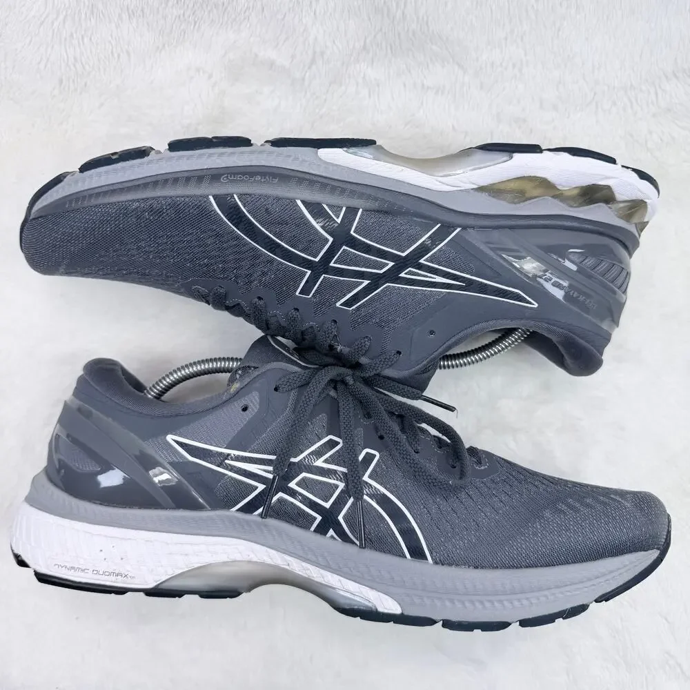 ASICS Gel Kayano 27 Mens Running Shoes Gray Size 12 FlyteFoam Stability Sneaker